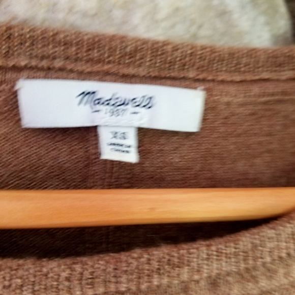 Madewell Rowhouse 100% Merino Wool Brown Sweater XS - Picture 4 of 6